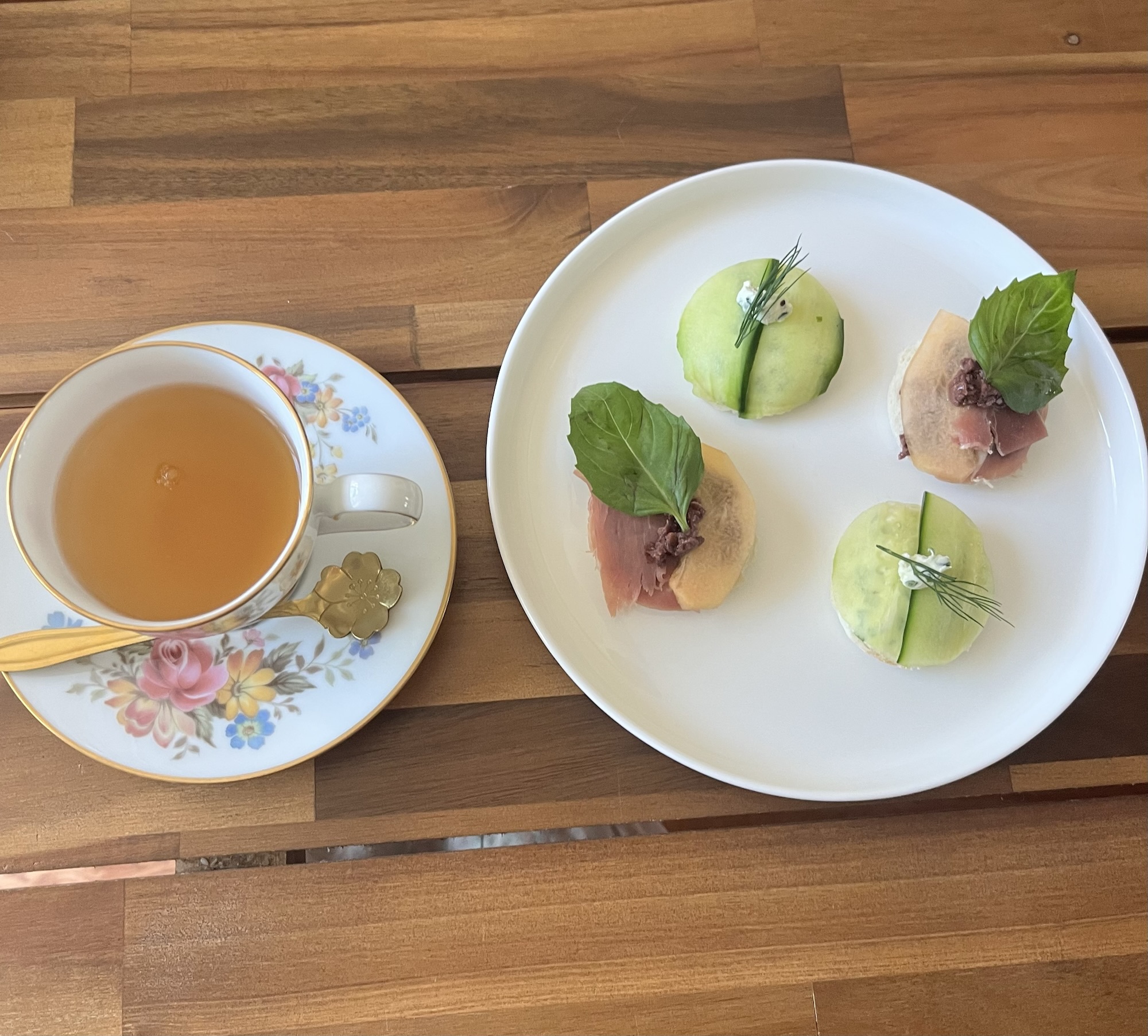 Afternoon Tea Cucumber & Prosciutto Melon Sandwiches