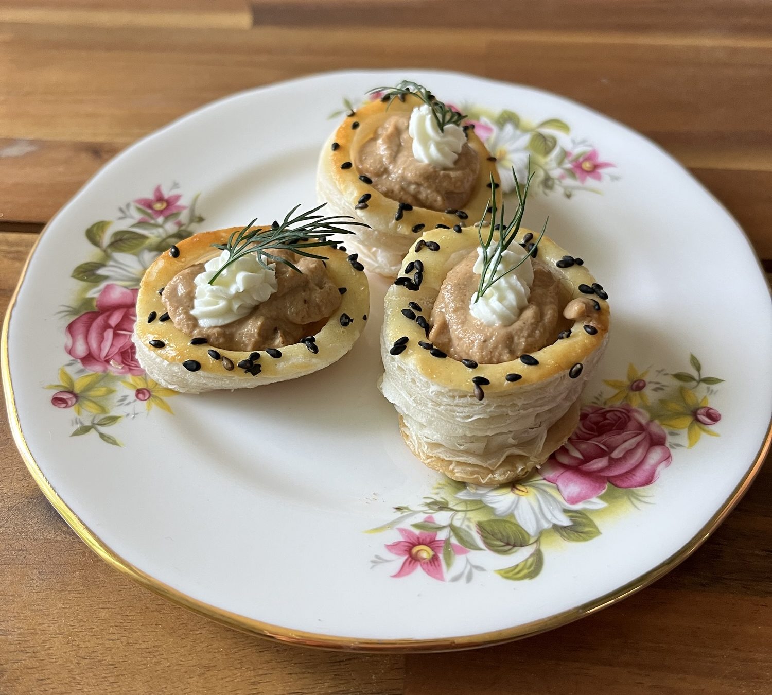 Walnut & Goat Cheese Puff Pastry Cups