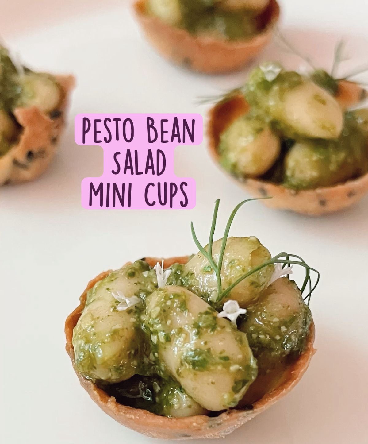 Pesto Bean Salad Mini Cups