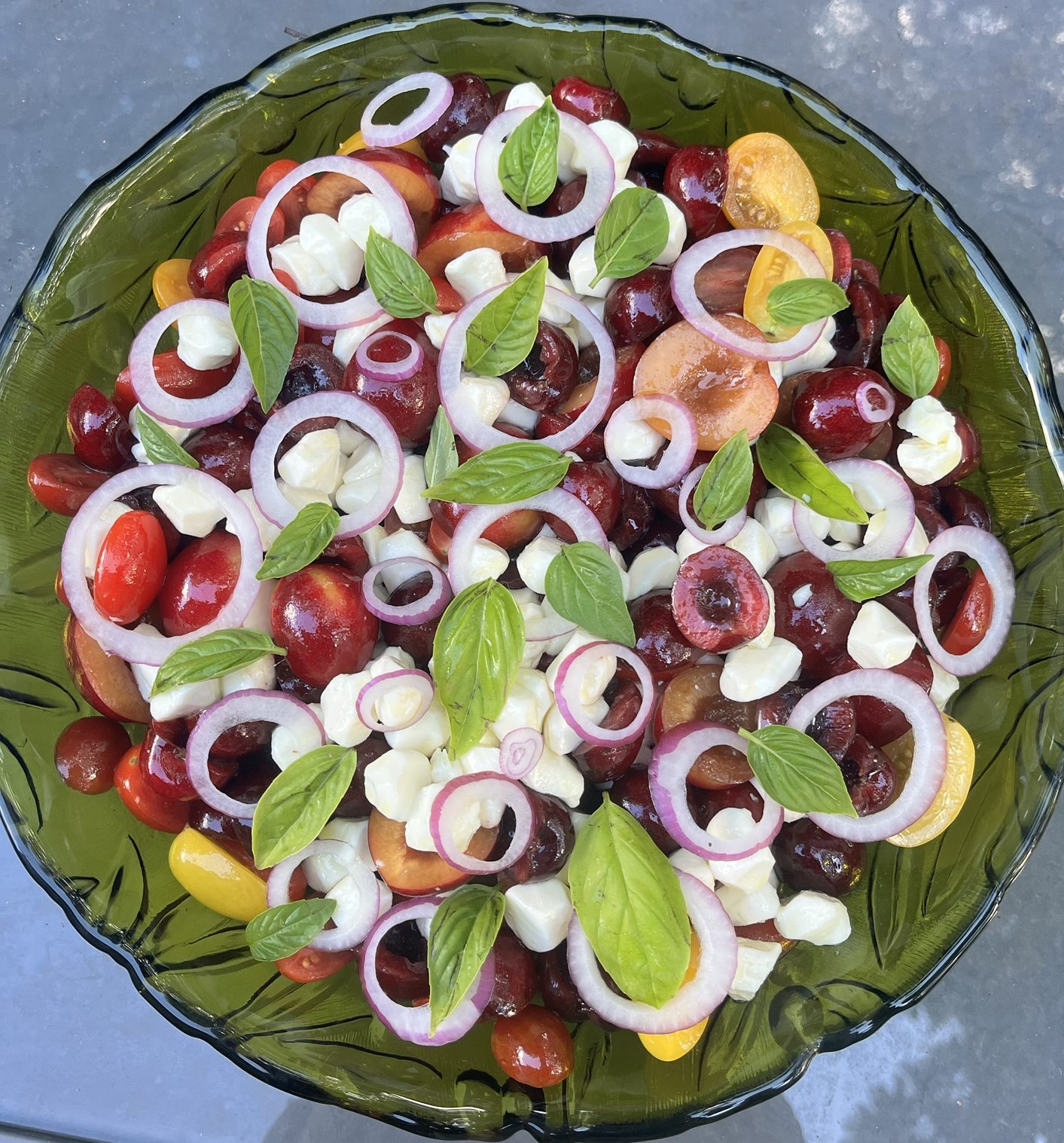 Stone Fruit Caprese Salad